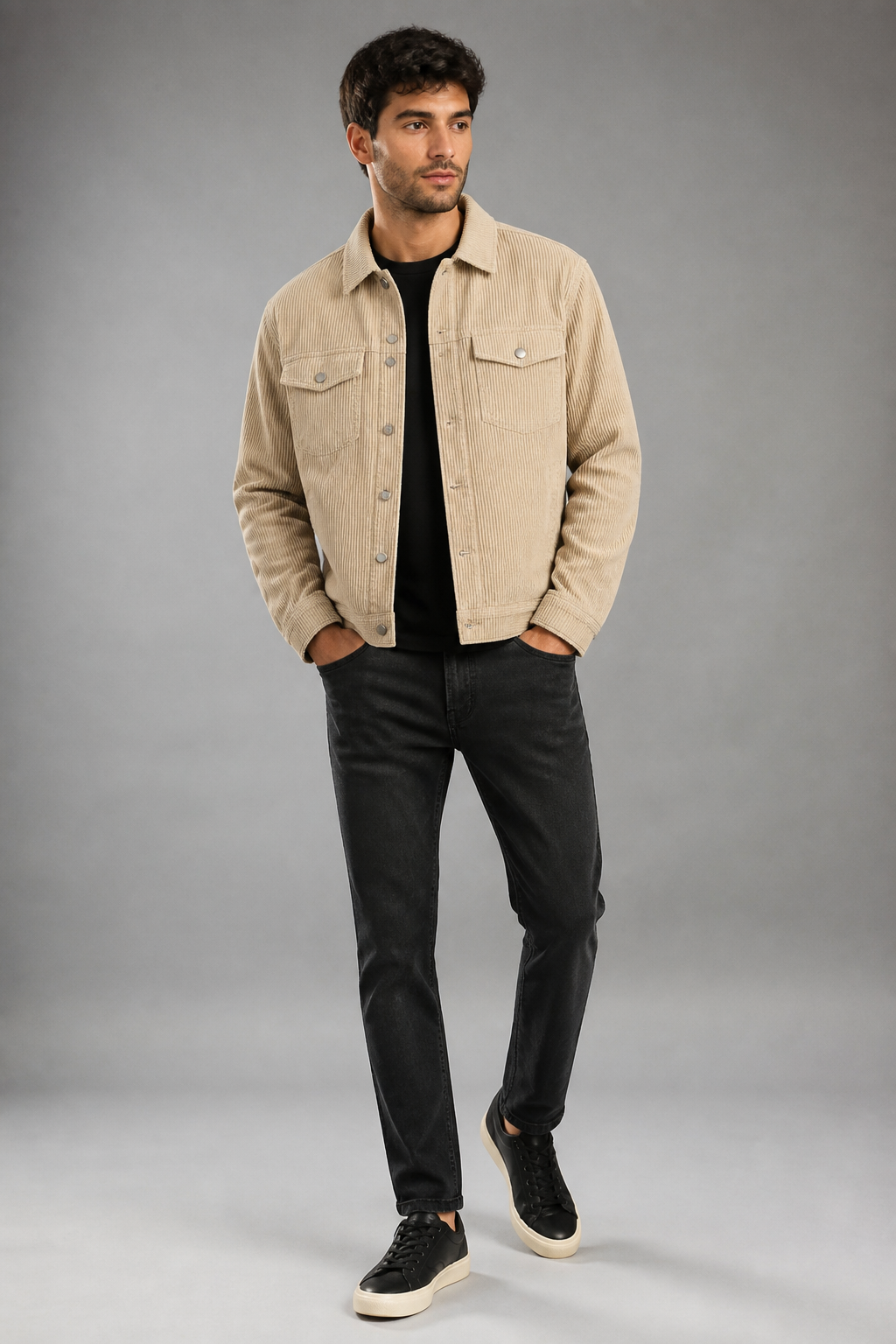 Men Beige Jacket